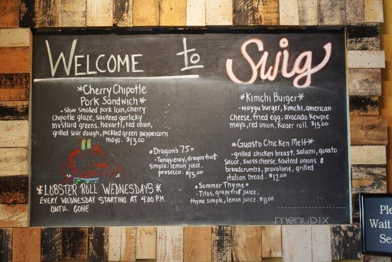 Swig Charcuterie and Suds - Perrysburg, OH menu_pic