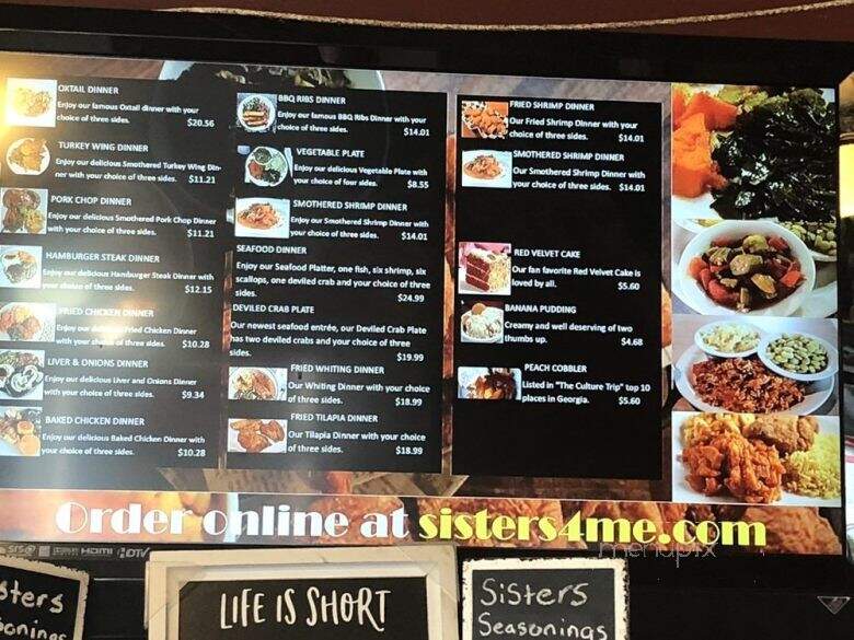 Sisters of the New South Restaurant - Savannah, GA menu_pic