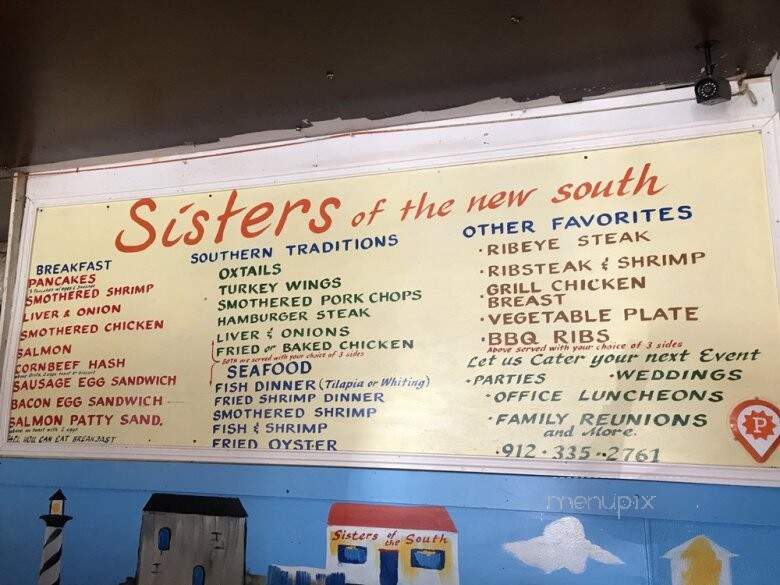 Sisters of the New South Restaurant - Savannah, GA menu_pic