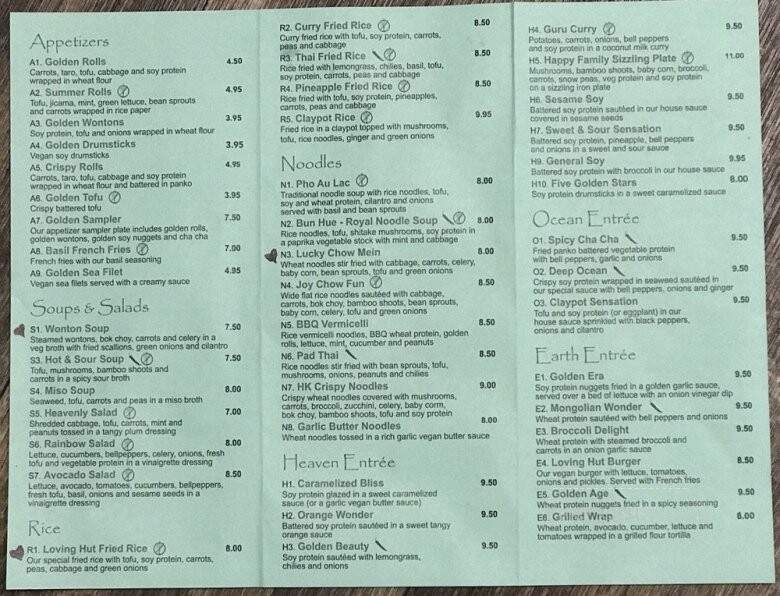 Loving Hut - Elk Grove, CA menu_pic