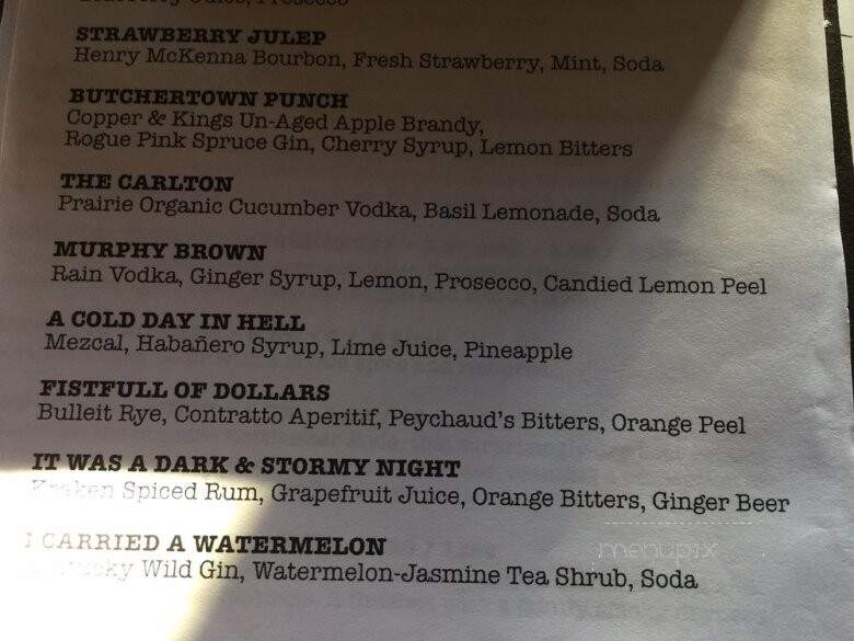 Eiderdown - Louisville, KY menu_pic
