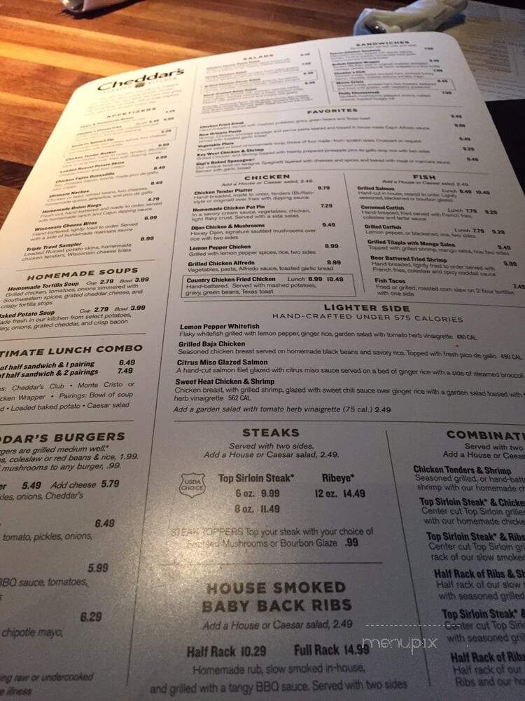 Cheddar's Casual Cafe - Irving, TX menu_pic