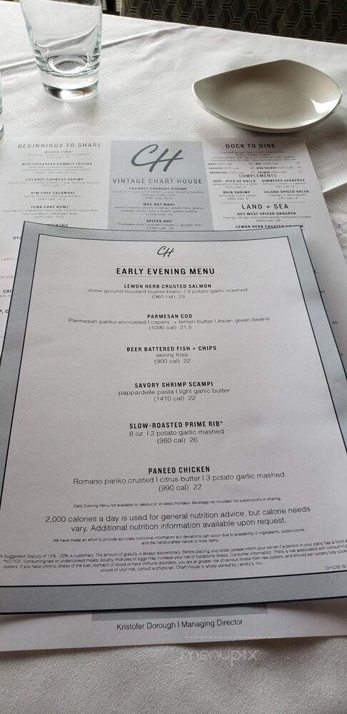 Chart House Restaurant - Daytona Beach, FL menu_pic
