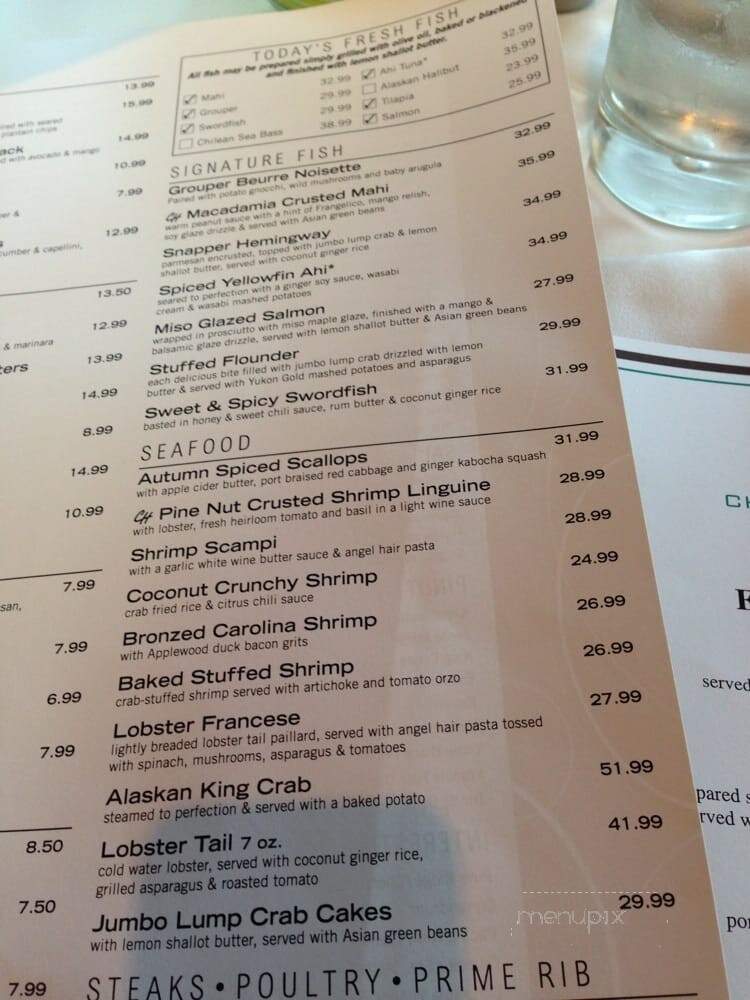 Chart House Restaurant - Daytona Beach, FL menu_pic