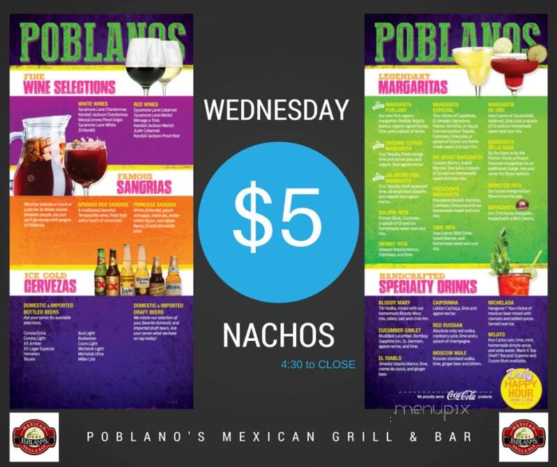 Poblano Mexican Grill & Bar - Clearwater, FL menu_pic