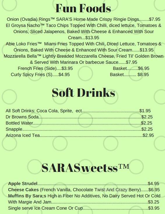 Sara's Kosher Restaurant - North Miami, FL