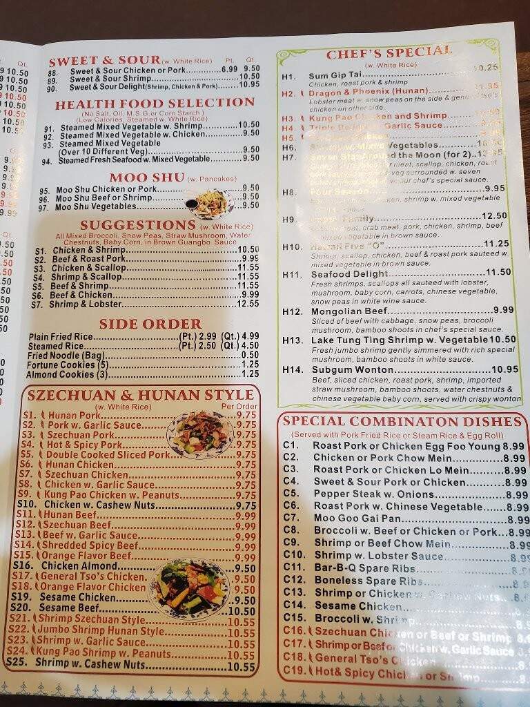 China Buffet - Manistee, MI menu_pic