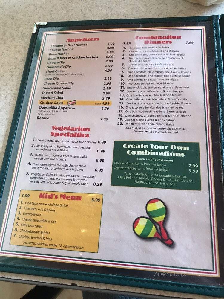 El Patio Mexican Restaurant - Waterford, MI menu_pic