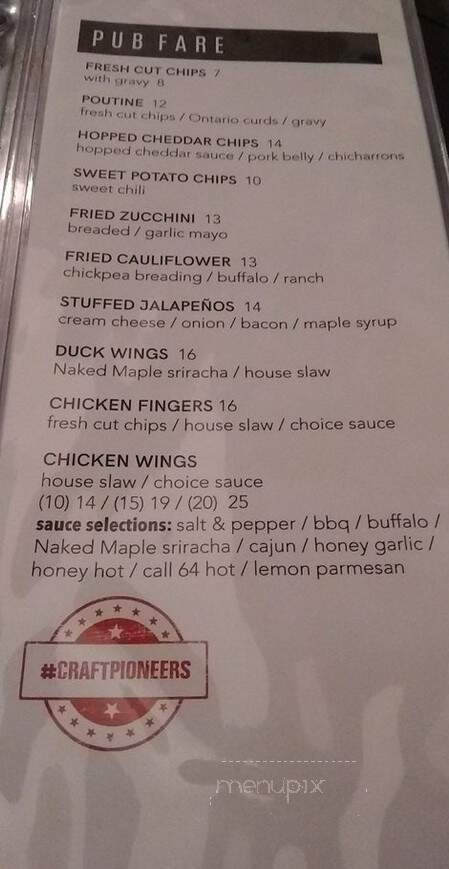 The Cheshire Cat Pub - Ottawa, ON menu_pic