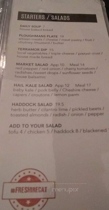 The Cheshire Cat Pub - Ottawa, ON menu_pic