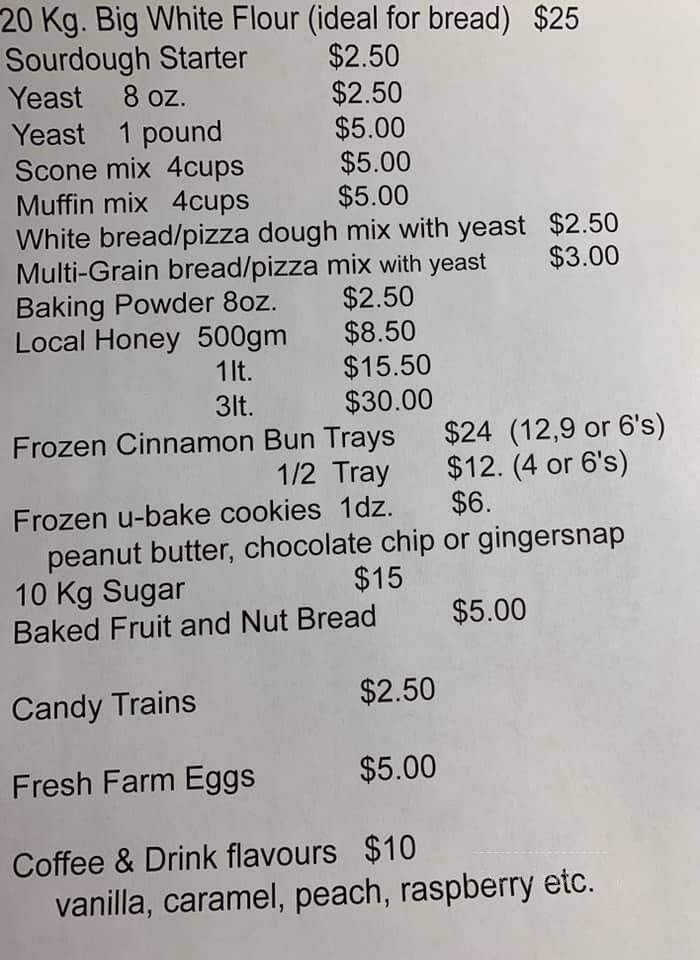 Ashcroft Bakery and Coffee Shop - Ashcroft, BC menu_pic