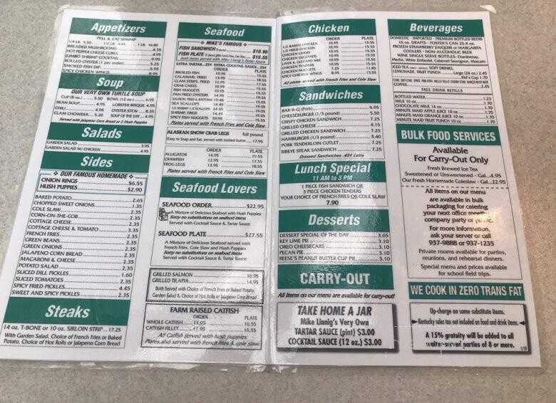 Mike Linnig's - Louisville, KY menu_pic