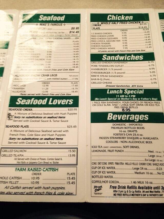 Mike Linnig's - Louisville, KY menu_pic