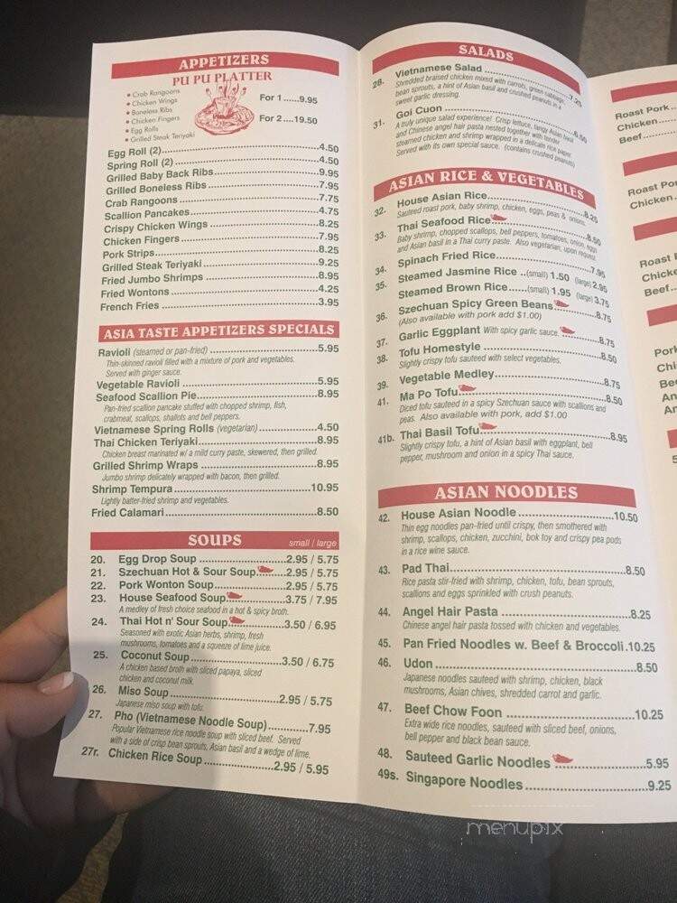 Asia Taste Restaurants - Peabody, MA menu_pic