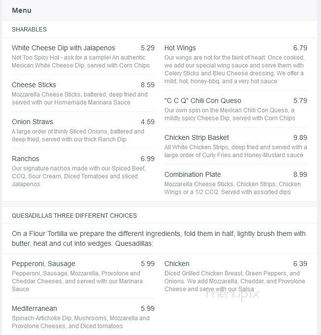 Speakeasy - Columbus, GA menu_pic