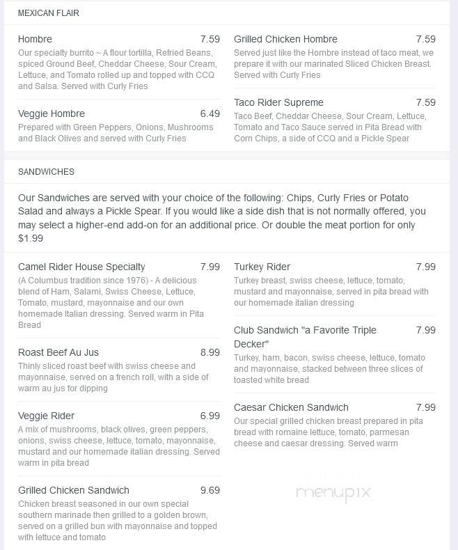 Speakeasy - Columbus, GA menu_pic