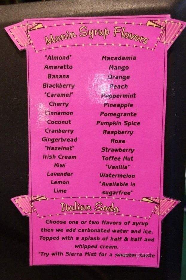 Spirit Winds Coffee Bar - Las Cruces, NM menu_pic