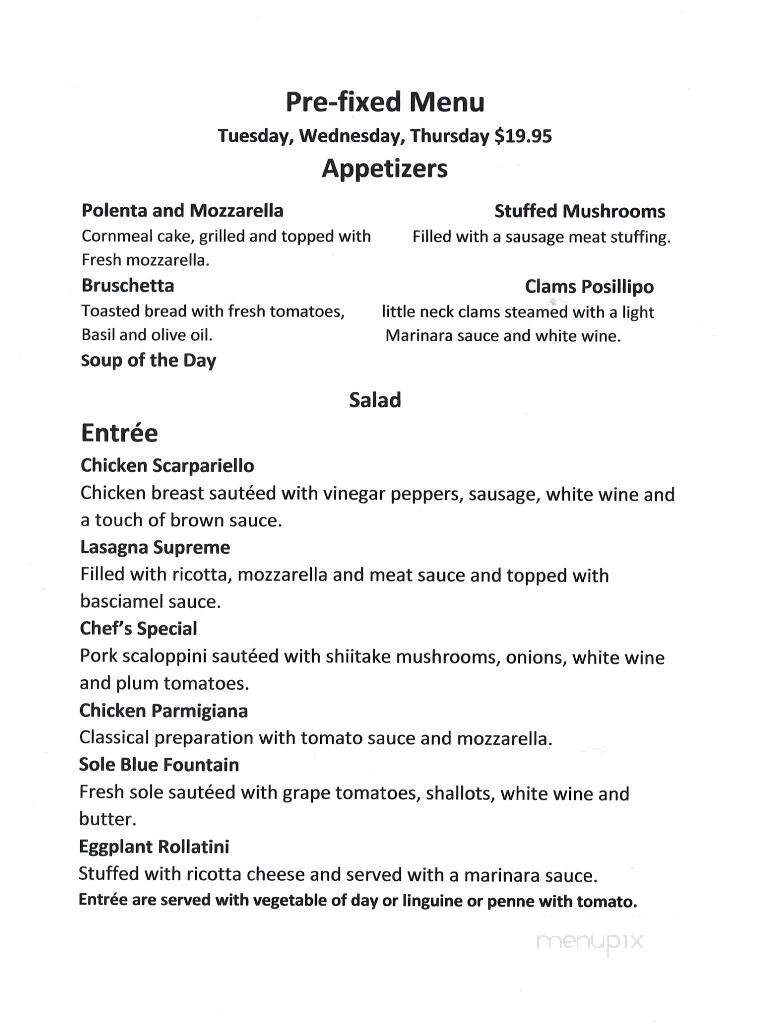 Blue Fountain Restaurant - Hopewell Junction, NY menu_pic