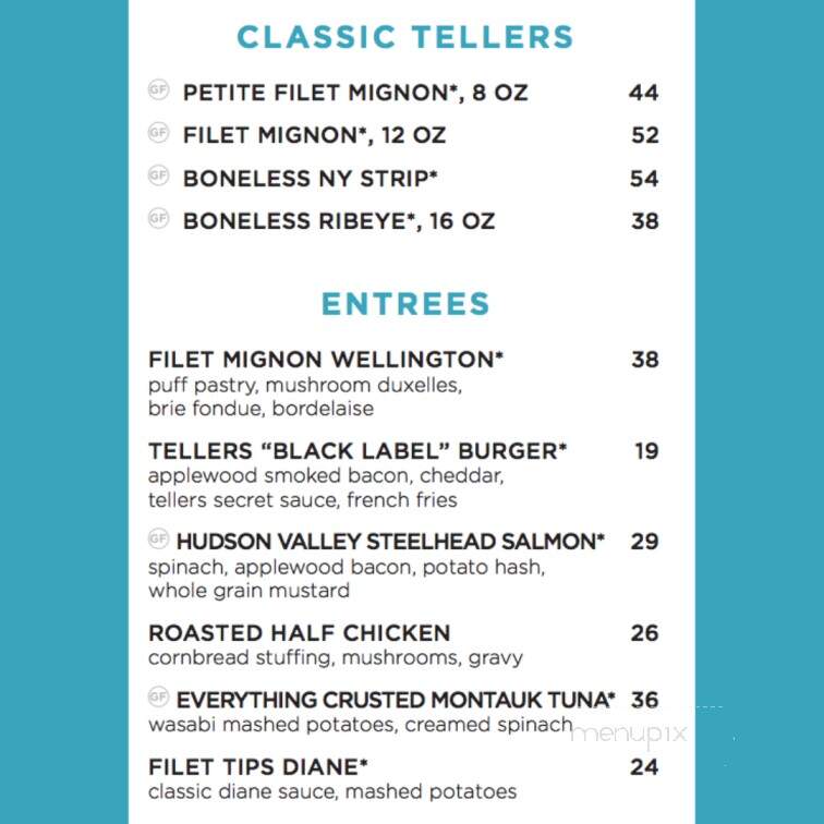 Tellers Restaurant - Islip, NY menu_pic