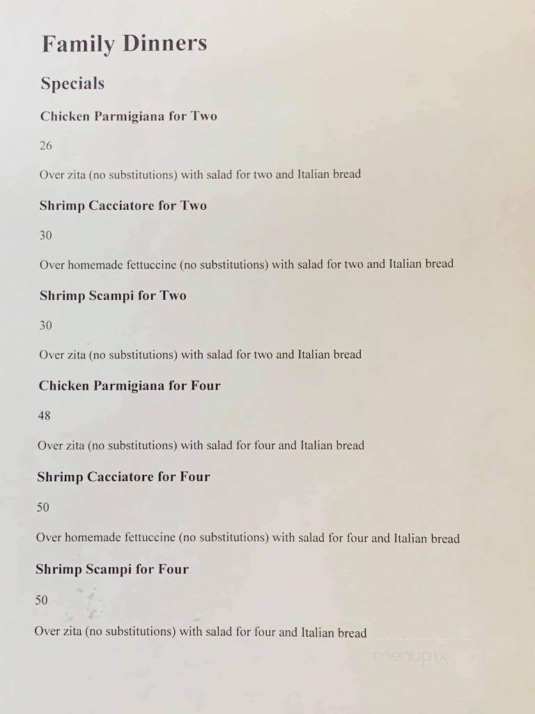 Verdile's Restaurant - Troy, NY menu_pic
