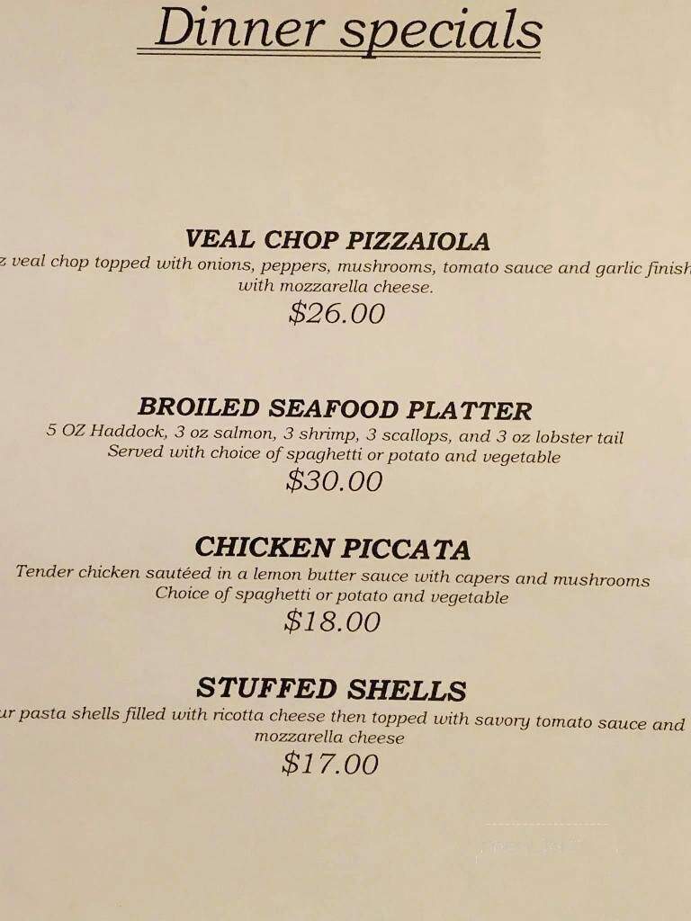 Verdile's Restaurant - Troy, NY menu_pic