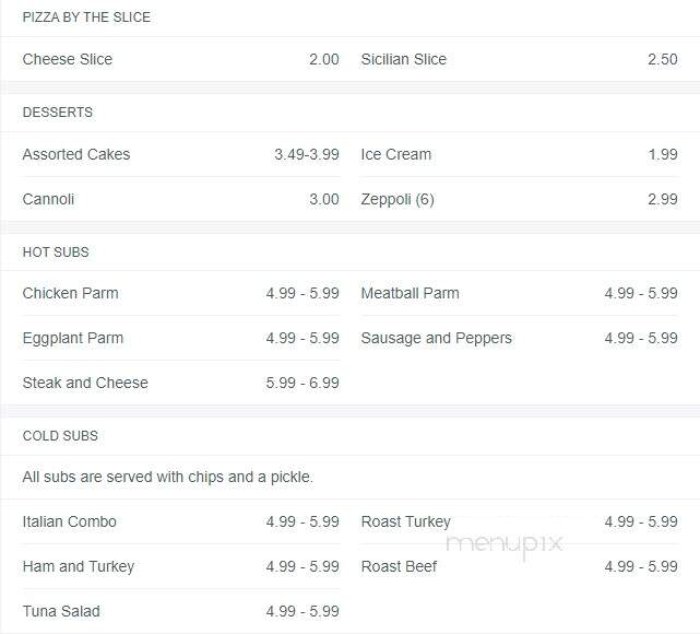 New York Pizza & Pasta - Indian Trail, NC menu_pic