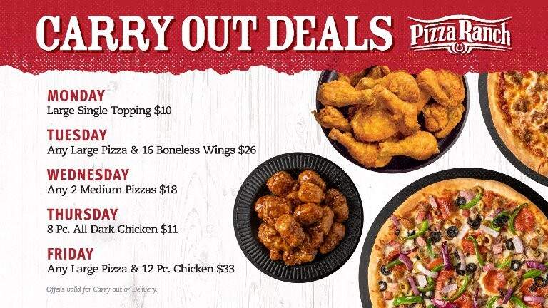 Pizza Ranch - Mandan, ND menu_pic