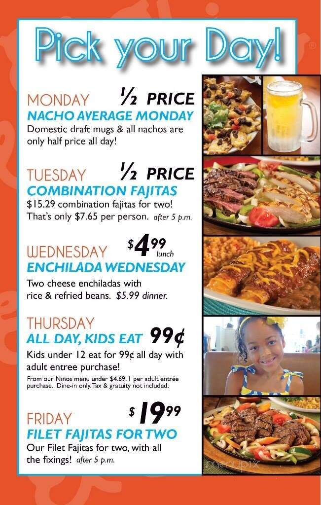El Chico Cafe - Ardmore, OK menu_pic