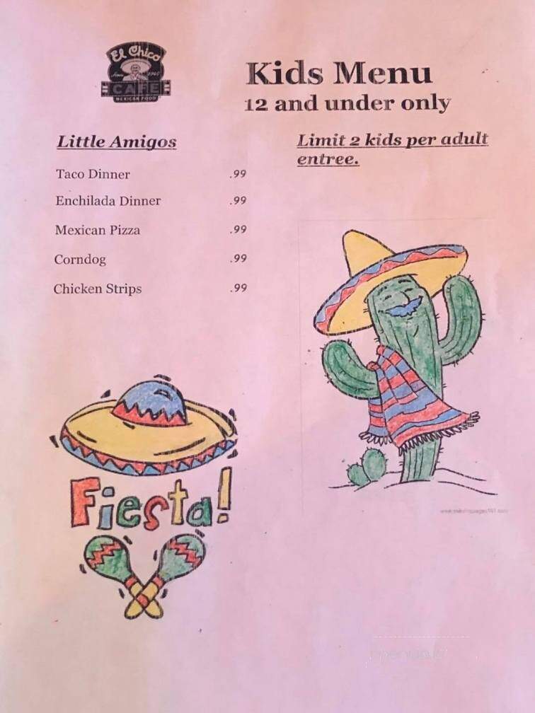 El Chico Cafe - Ardmore, OK menu_pic