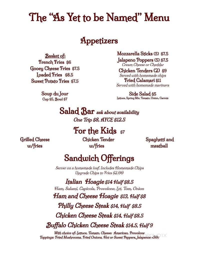 Coach Stop Inn - Wellsboro, PA menu_pic