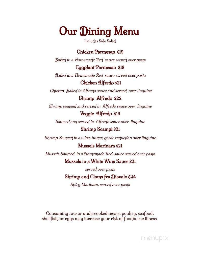 Coach Stop Inn - Wellsboro, PA menu_pic