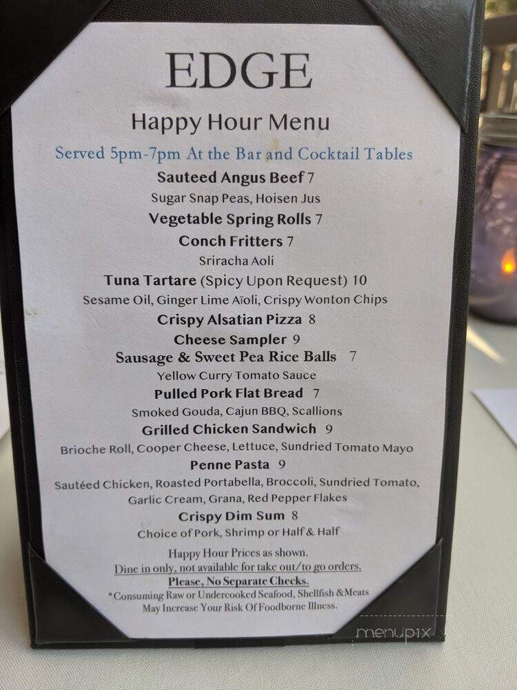 Edge Restaurant - Bethlehem, PA menu_pic