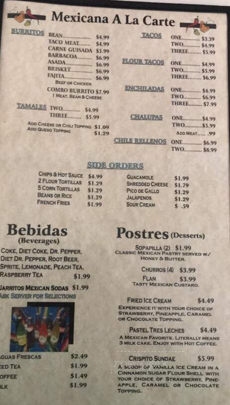 Pepito's Mexican Restaurant - Canyon, TX menu_pic