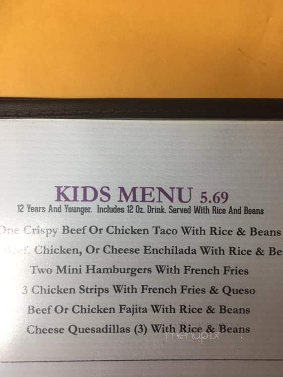 Senor Jaime's Mexican Restaurant - Corpus Christi, TX menu_pic