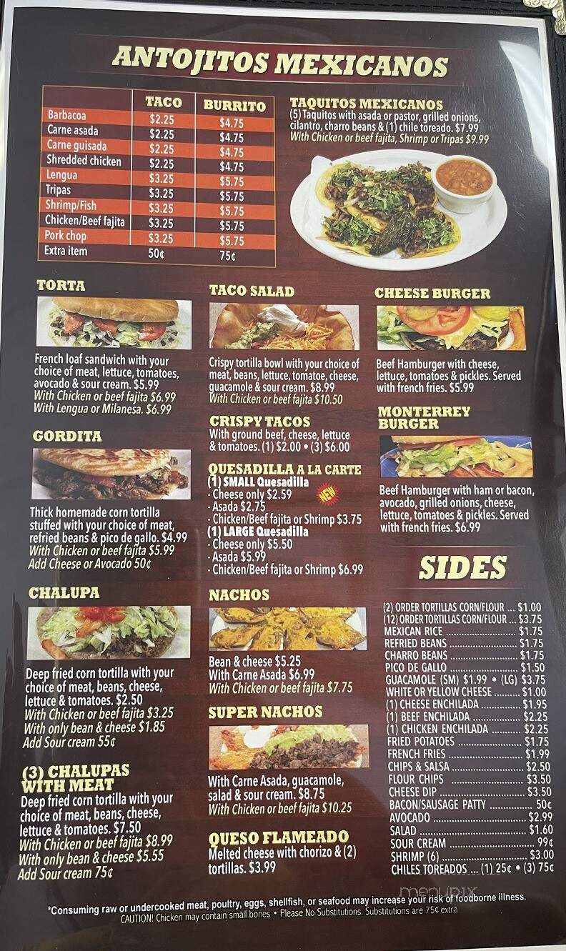 Taqueria Guadalajara - Aransas Pass, TX menu_pic
