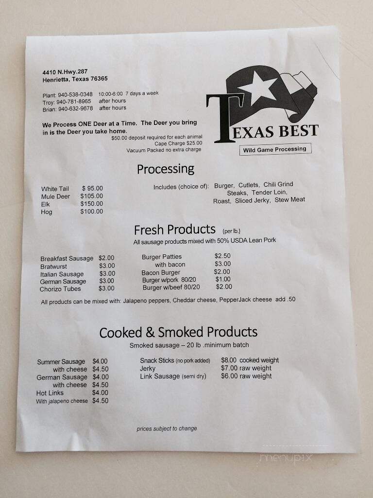Texas Best Meats - Wichita Falls, TX