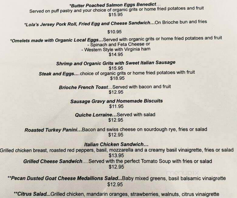 Farmhouse At Manakin Road - Manakin Sabot, VA menu_pic