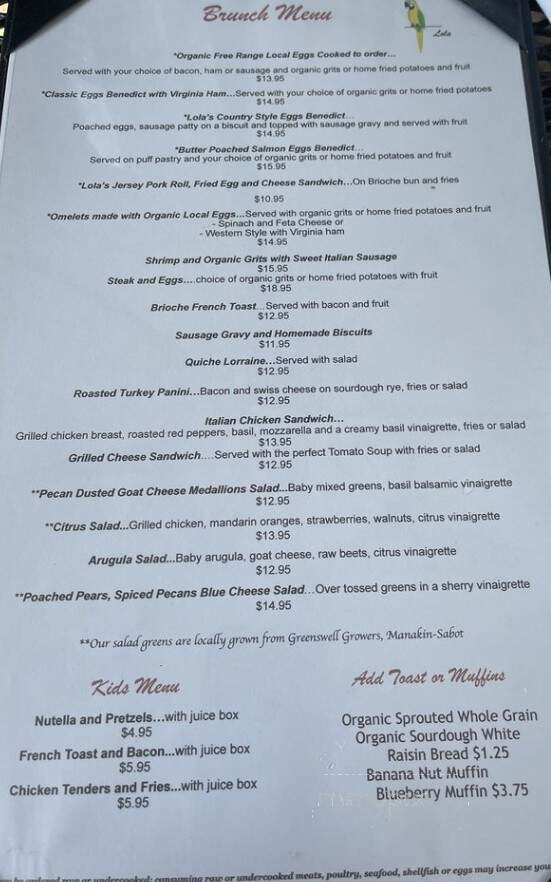 Farmhouse At Manakin Road - Manakin Sabot, VA menu_pic