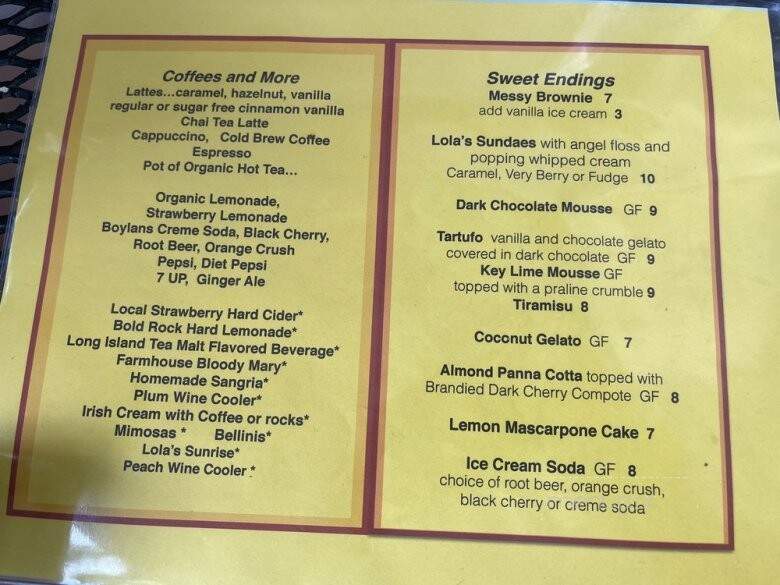 Farmhouse At Manakin Road - Manakin Sabot, VA menu_pic