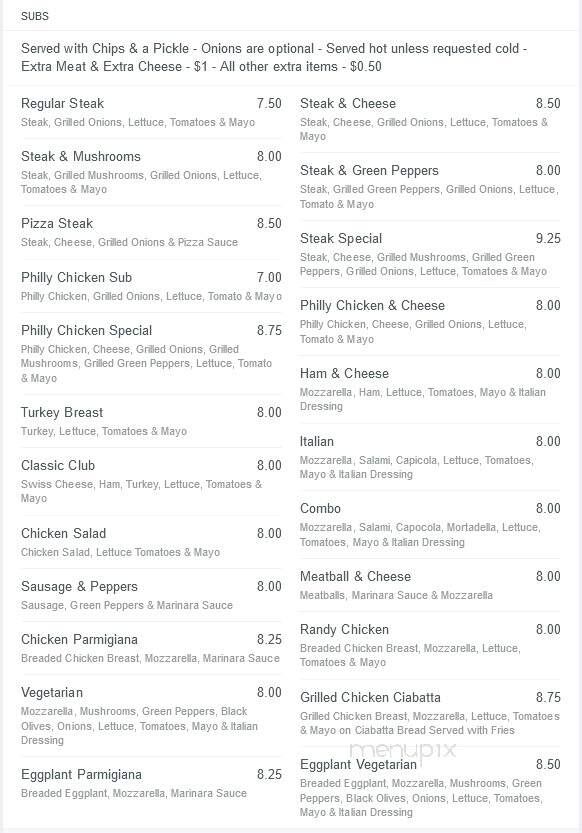 Frank's Pizza - Roanoke, VA menu_pic