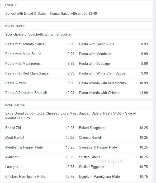 Frank's Pizza - Roanoke, VA menu_pic