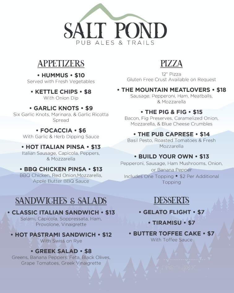 Mountain Lake Hotel - Pembroke, VA menu_pic