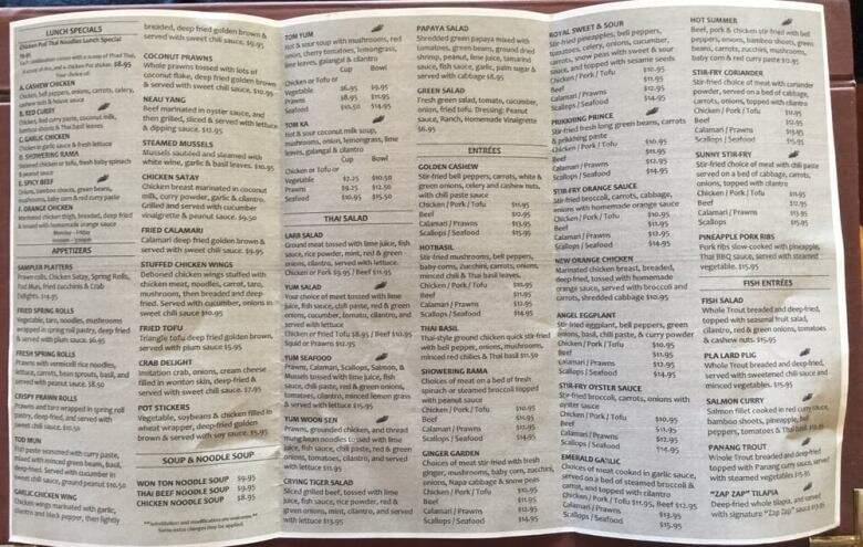 Royal Orchid - Renton, WA menu_pic