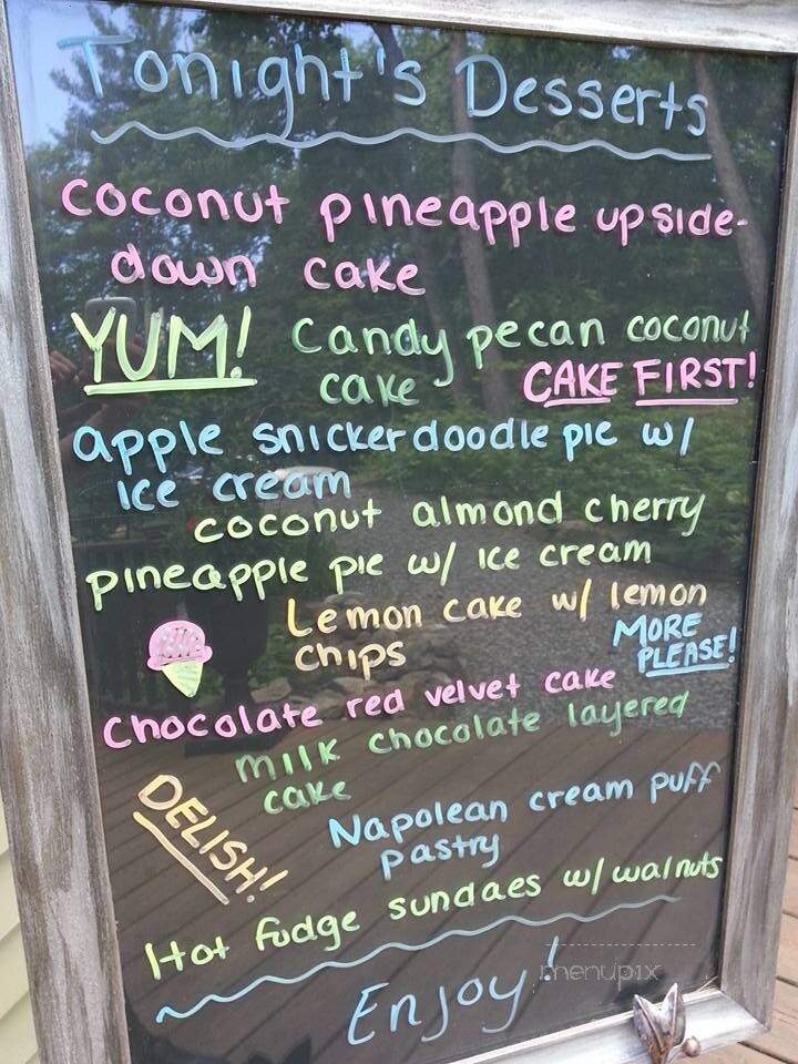 Ledge Water - Bristol, NH menu_pic