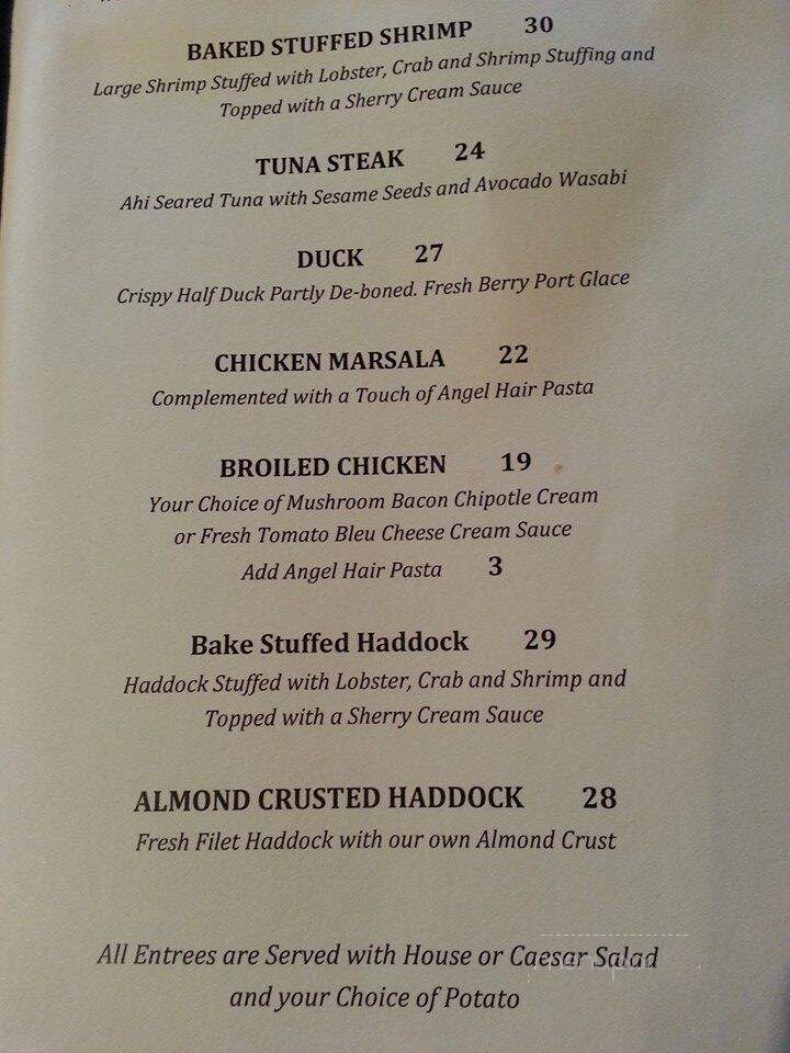 Ledge Water - Bristol, NH menu_pic