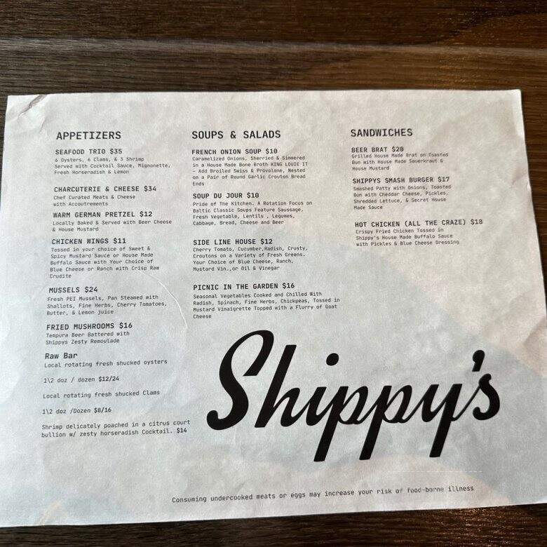 Shippy's Pumpernickels Restaurant - Southampton, NY menu_pic
