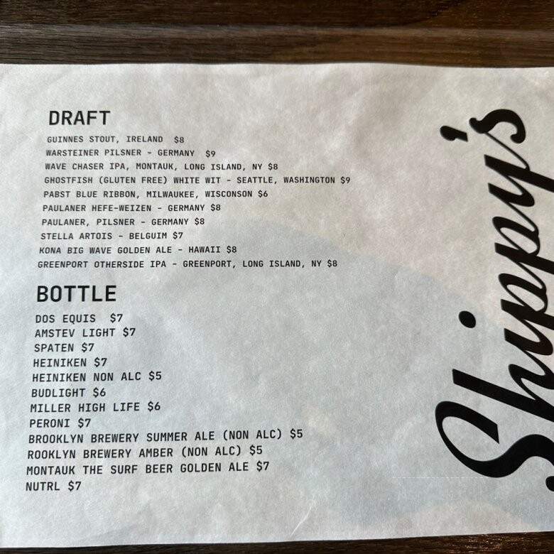Shippy's Pumpernickels Restaurant - Southampton, NY menu_pic