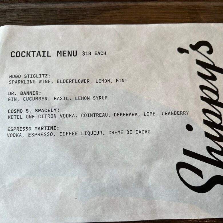 Shippy's Pumpernickels Restaurant - Southampton, NY menu_pic