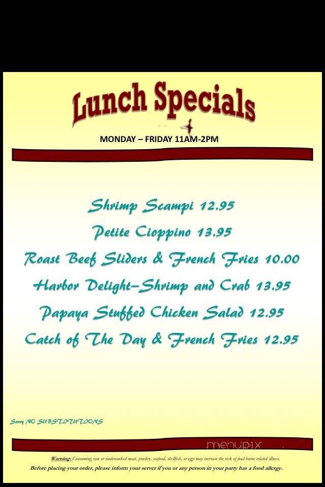Lighthouse Oyster Bar & Grill - Oceanside, CA menu_pic