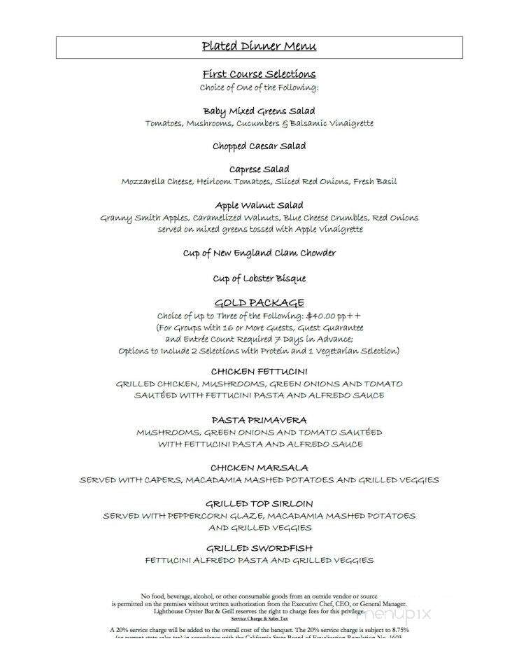 Lighthouse Oyster Bar & Grill - Oceanside, CA menu_pic